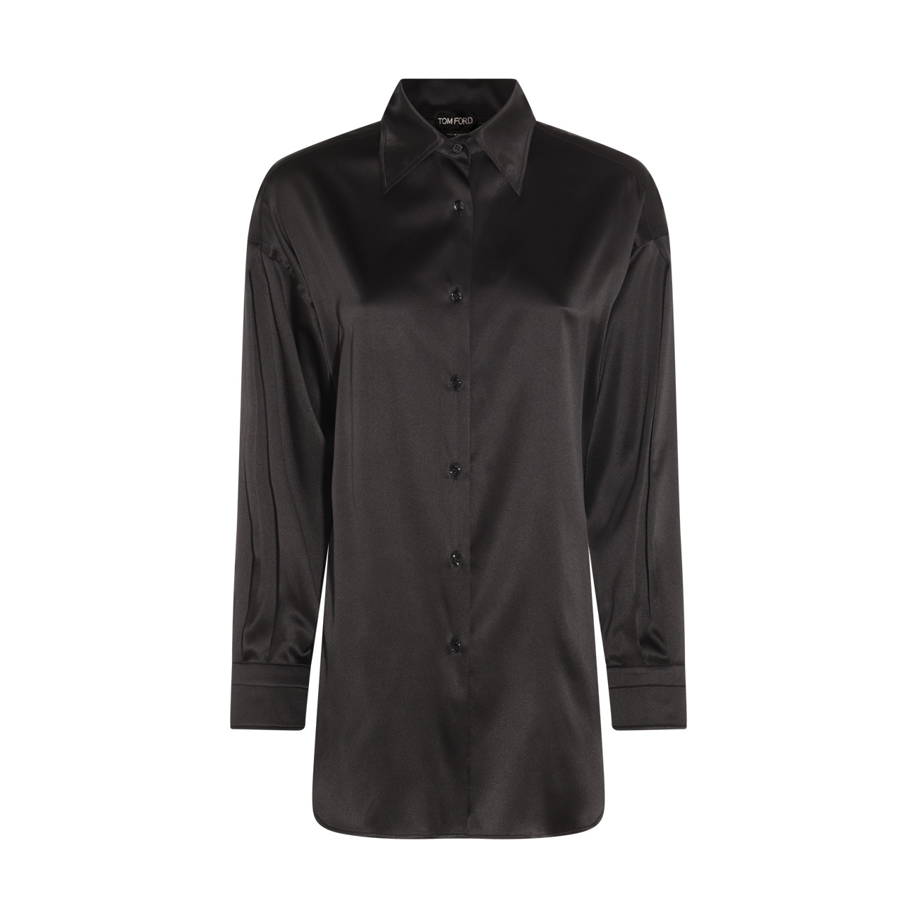 BLACK SILK BLEND SHIRT