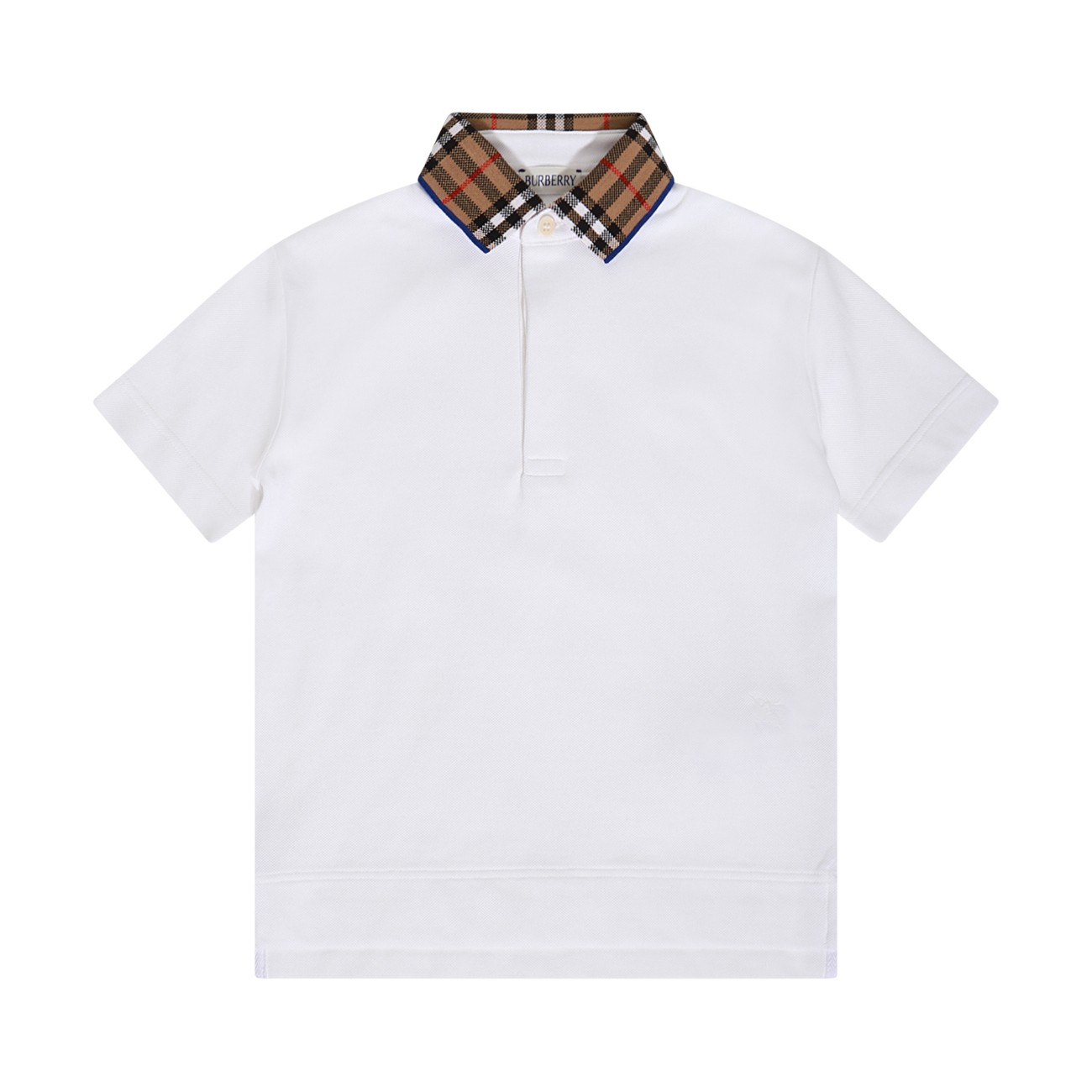 WHITE AND ARCHIVE BEIGE COTTON POLO SHIRT