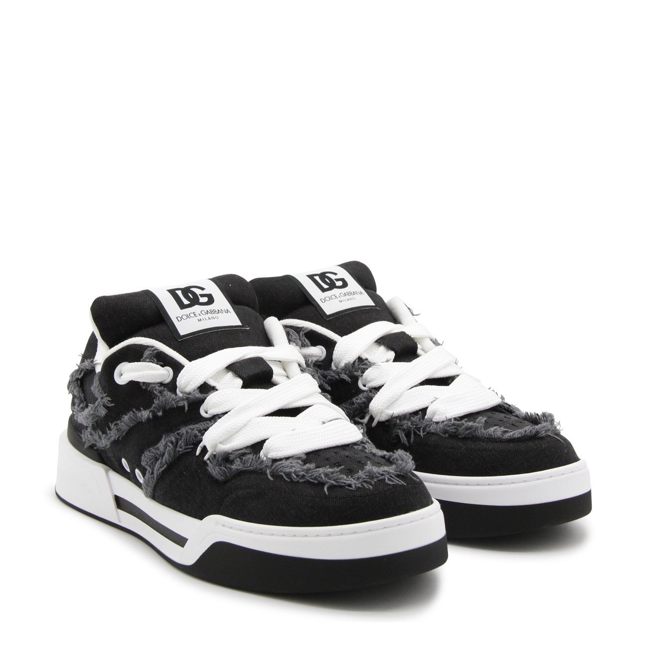 BLACK DENIM NEW ROMA SNEAKERS