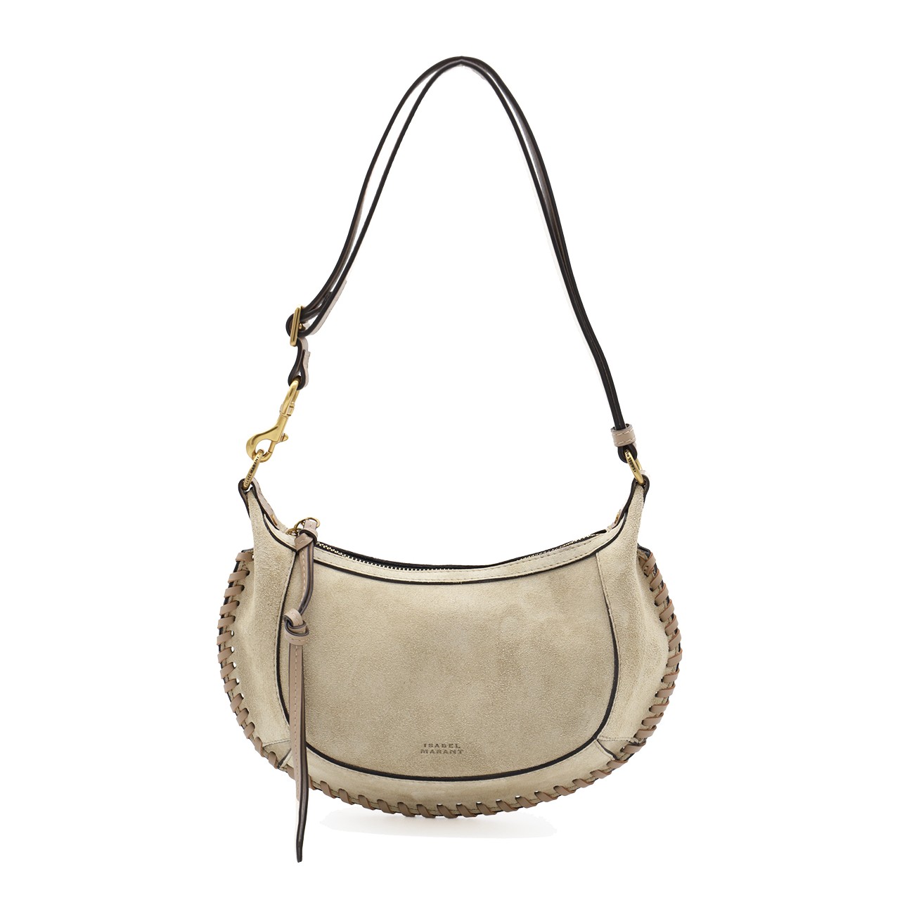 LIGHT BEIGE LEATHER SHOULDER BAG